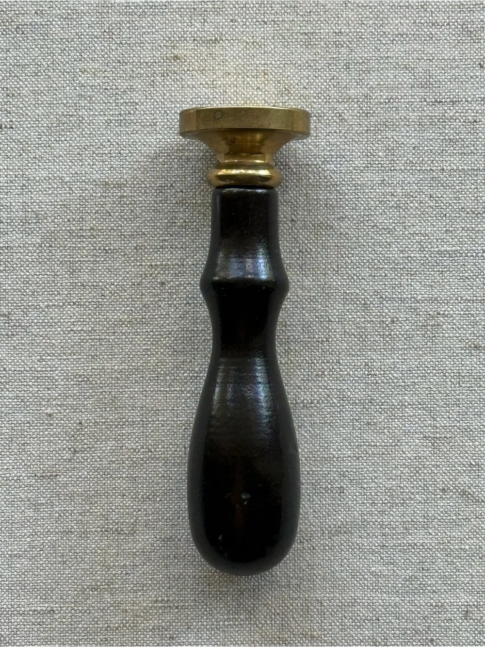 Laurel Wreath Wax Seal Stamp Brass Head Black Wood Handle